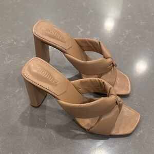 SCHUTZ Tan Knotted Heels